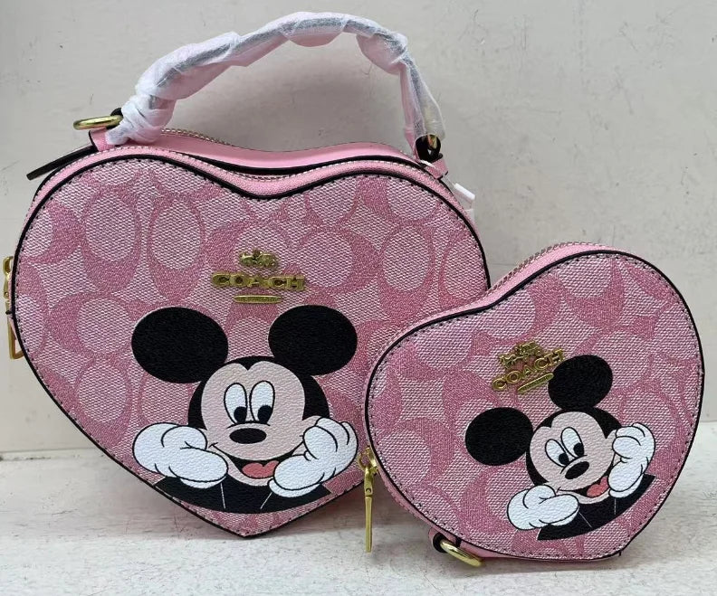 2024 European and American Style Unique Cartoon Mother-Daughter Heart-Shaped Crossbody Bag