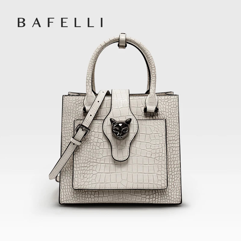2024 NEW WOMEN'S HANDBAGS BUSINESS LADY GENUINE LEATHER ORIGINAL LUXURY BRAND DESIGNER OFFICE FEMALE BAGS CROSSBODY CAT PURSE
