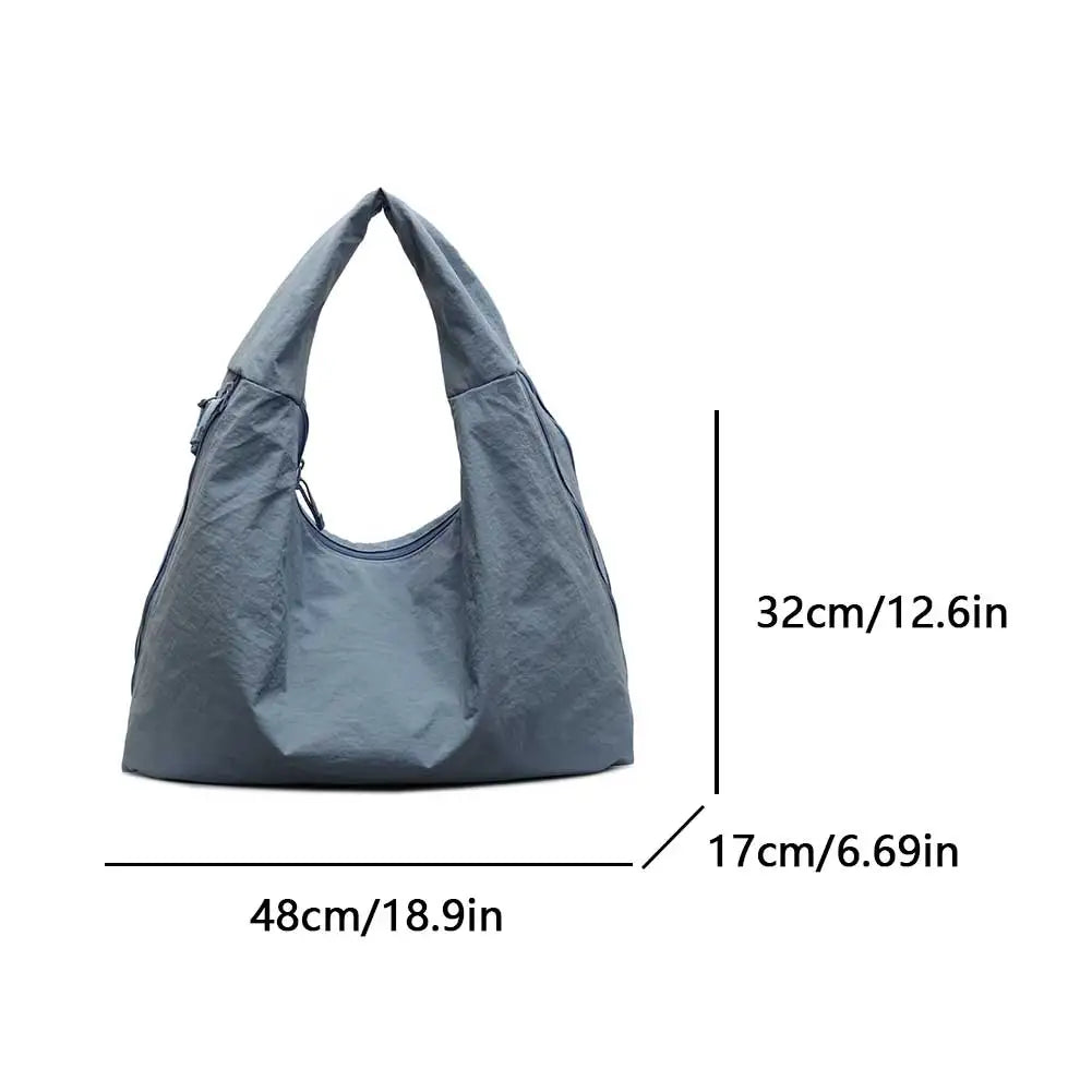 Women Simple Shoulder Bag Large Capacity Casual Tote Handbag Trendy Shoulder Bag Slouchy Top Handle Bag Female Dating Bag