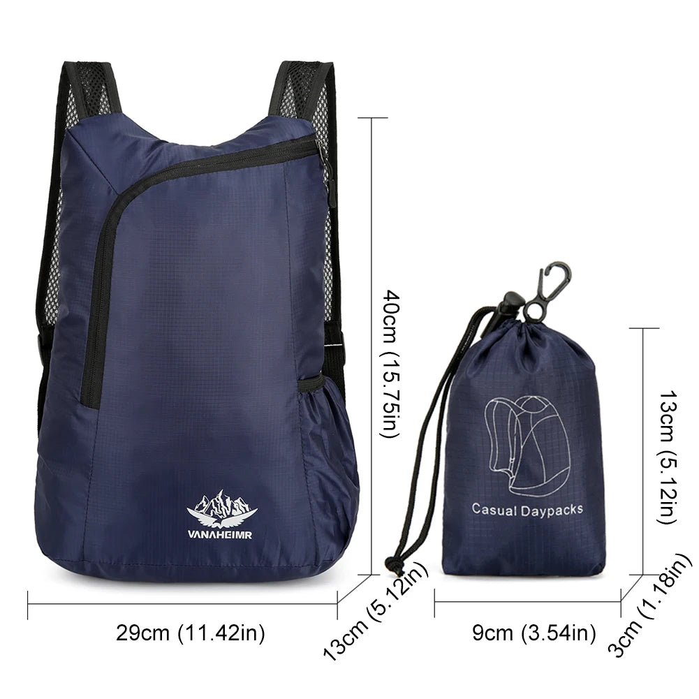 10L Lightweight Portable Backpack Foldable Waterproof Outdoor Hiking Bag Folding Ultralight Pack for Women Men Travelling Hiking