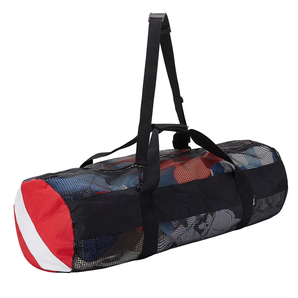 Portable Scuba Diving Mesh Tote Extra Large Swimming Beach Storage Bag with Adjustable Shoulder Strap Snorkeling Gear Organizer