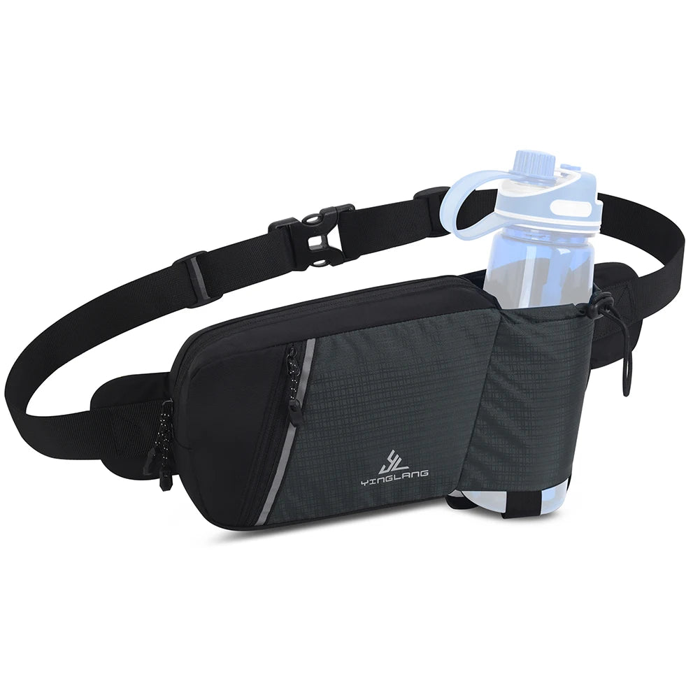 Water Bottle Holder Running Waist Bag Adjustable Hydration Hip Packs Hiking Belt Bum Bags for Running Walking Traveling