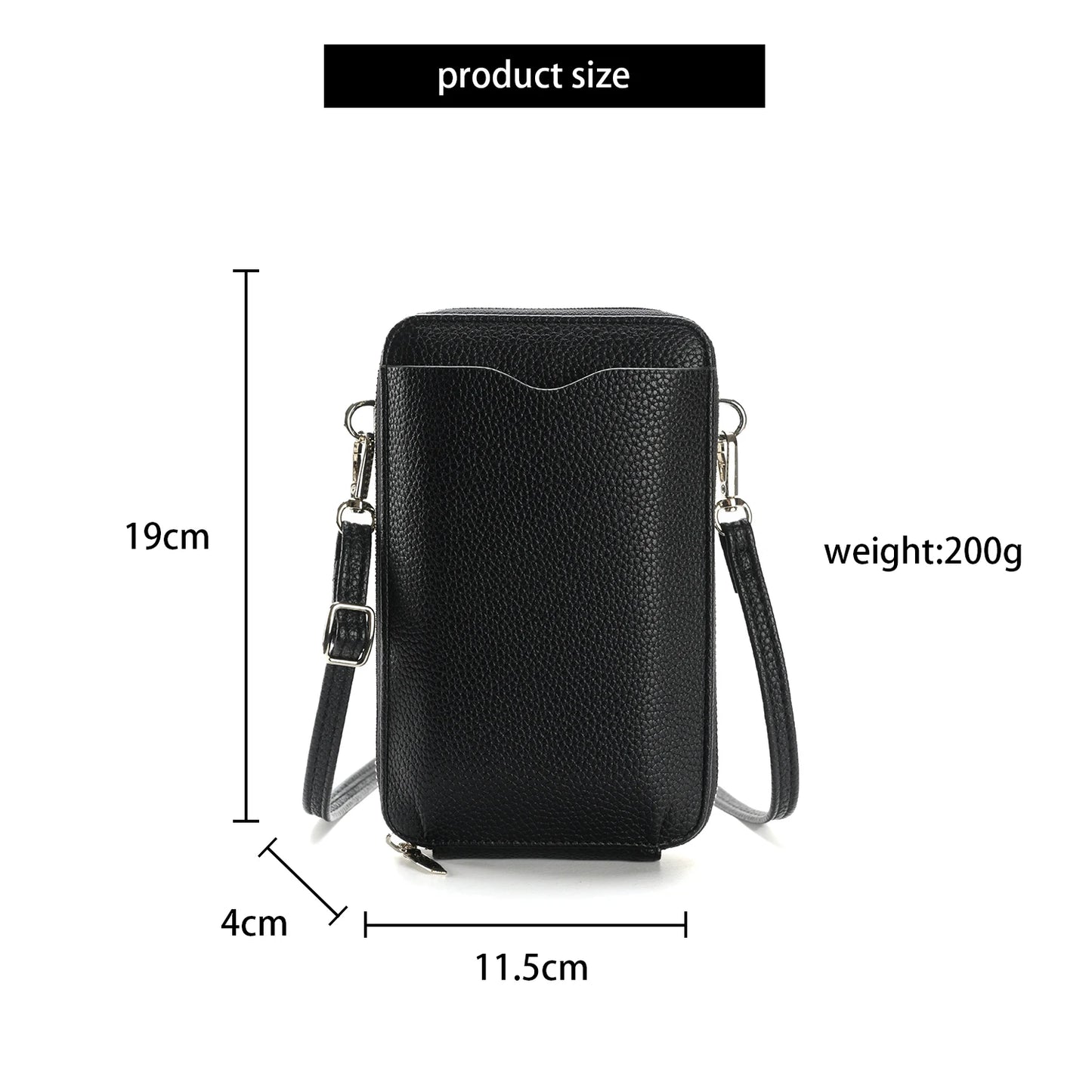 Crossbody Phone Bag Wallet small size Women's One Shoulder Adjustable Shoulder Strap, 6 Colors,