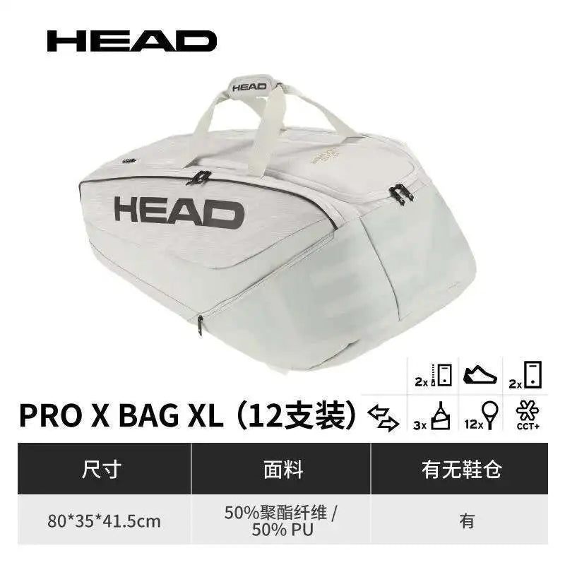 HEAD Tennis Backpack Djokovic Tennis Bag Tennis Racket Padel Badminton Sport Bag Padel Tenis PRO X HEAD BACKPACK 28L YUBK COURT