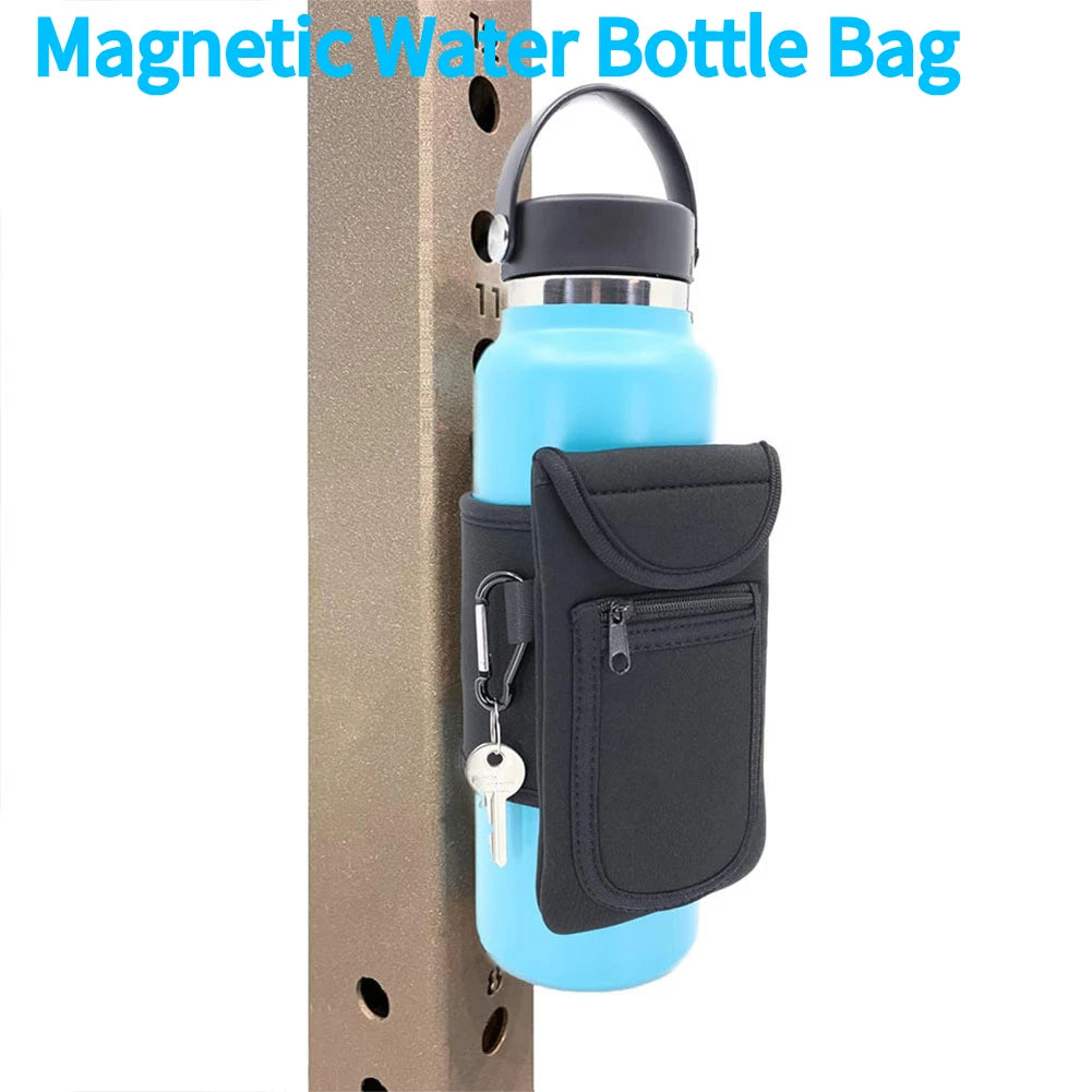 Magnetic Water Bottle Holder Multi Purpose Magnetic Bag Gym Bag Magnetic Holder for Cell Phones Key Cards Headphones