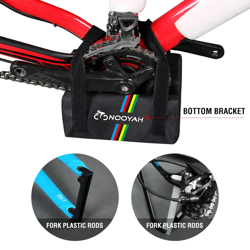 NOOYAH Bike Bag Bicycle Travel Bag MTB Road Bike Transport Case Bicycle Accessories Carry Bag Bike Wheel Bags Crankset Protector