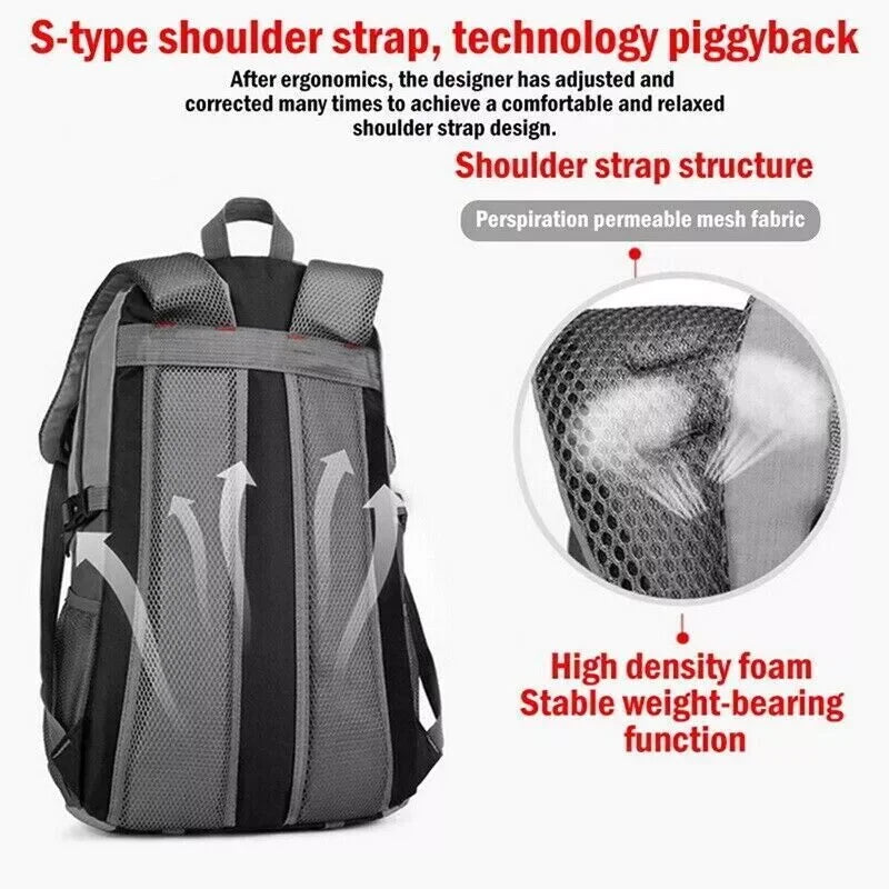 Men Women Travel Outdoor Backpack Rucksack Camping Laptop Hiking School Book Bag