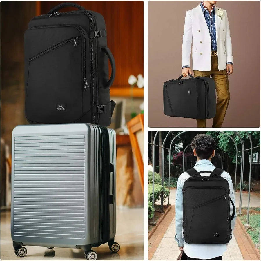 Carry on Backpack Extra Large Travel Backpack Expandable Airplane Appd Weekender Bag for Men and Women Water Resistant Lightwei