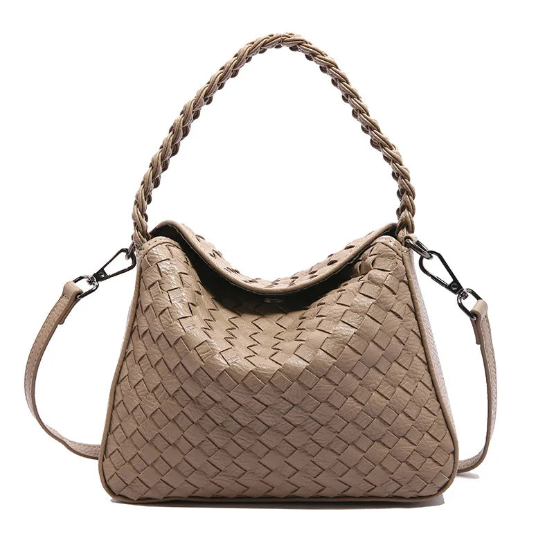 2025 Woven Crossbody Bag Large Capacity Women Boho Shoulder Purse Casual Tote