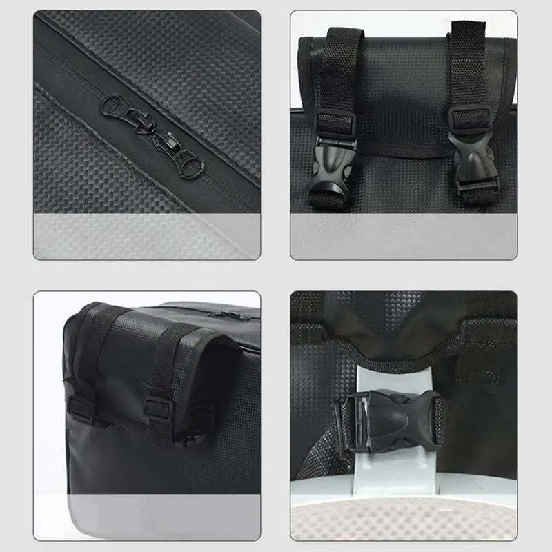 Motorcycle Tool Bag Waterproof Motorcycle Seat Bag Reflective Strip Motorcycle Trunk 9L Large Capacity Scooter Motorcycle Tail