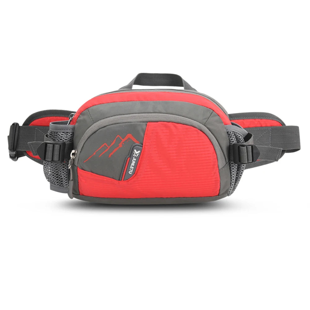 Fanny Pack Running Belt Purse Phone Pouch Women Men Bum Bag Nylon with Bottle Holder Waterproof for Running Hiking for Hydration