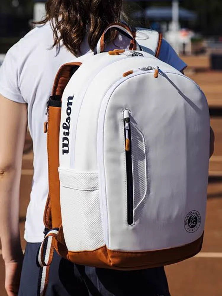 Wilson Roland Garros Bolsa de tenis de arcilla Tour conmemorativo abierto francés Mochila para raquetas de tenis Max para 2 raqu