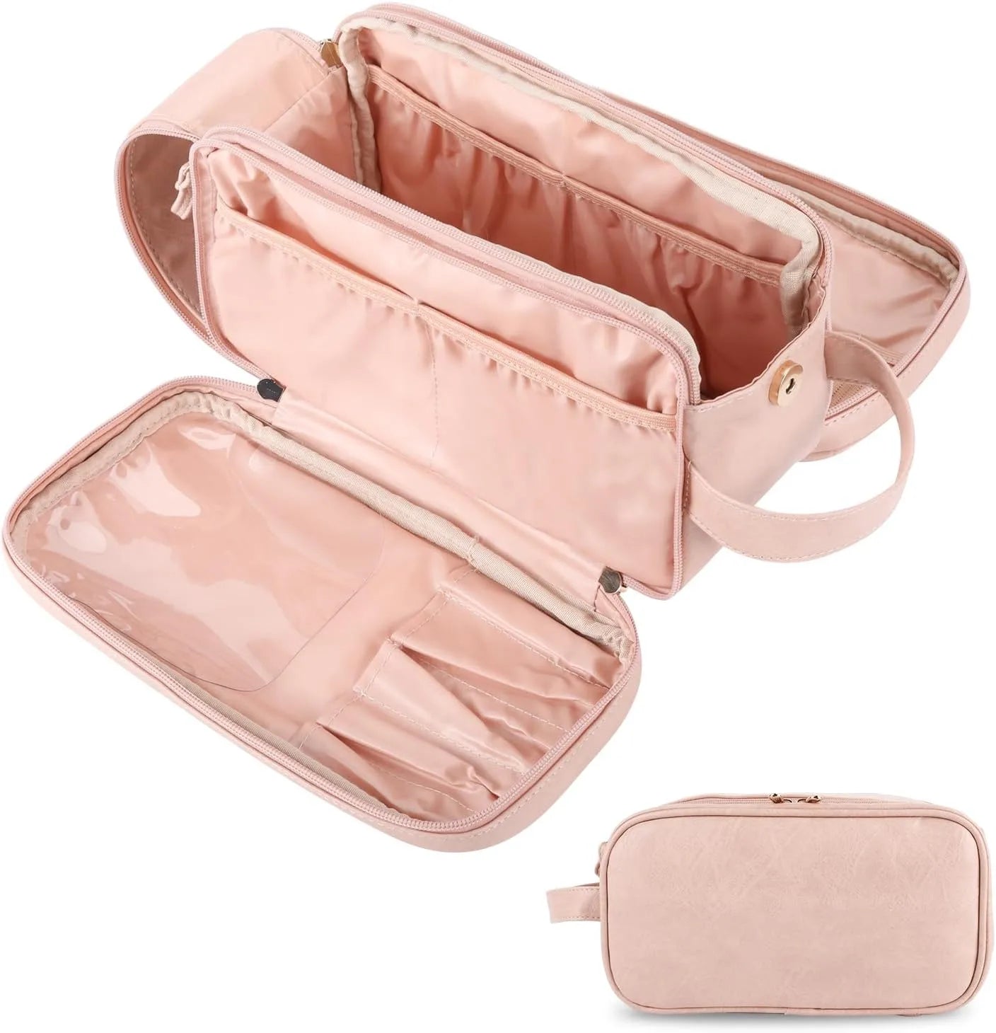 Travel Makeup Bag Big Toiletry Bag Waterproof with Large Capacity Organizer Cosmetic Bag for Women Girls