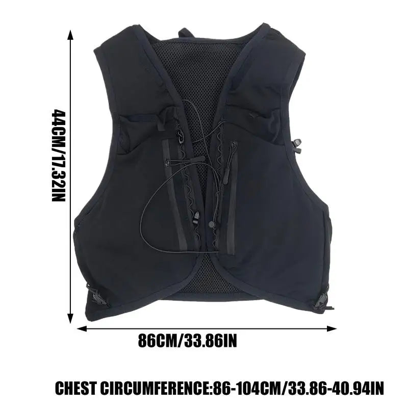 Water Vest Backpack Hydration Pack Vest for Running Race Workouts Travel Chest Bag Breathable Water Daypack for Cycling Night