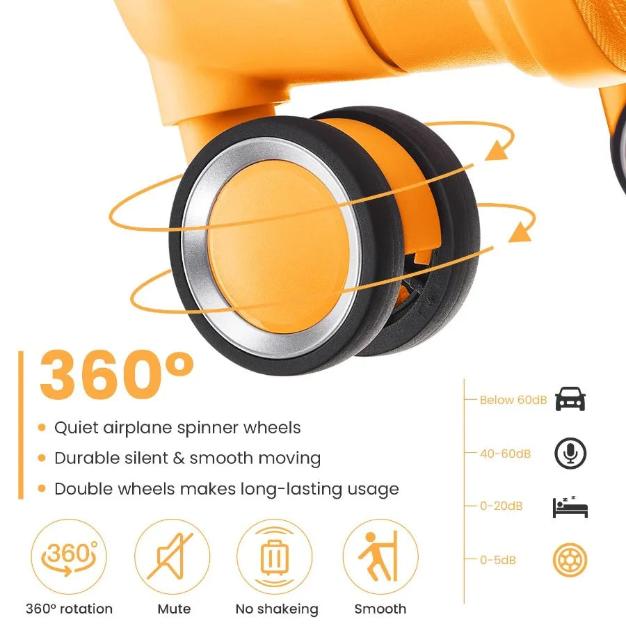 Luggage Sets 4 Piece 14 20 24 28 PP Lightweight Durable Expandable suitcase