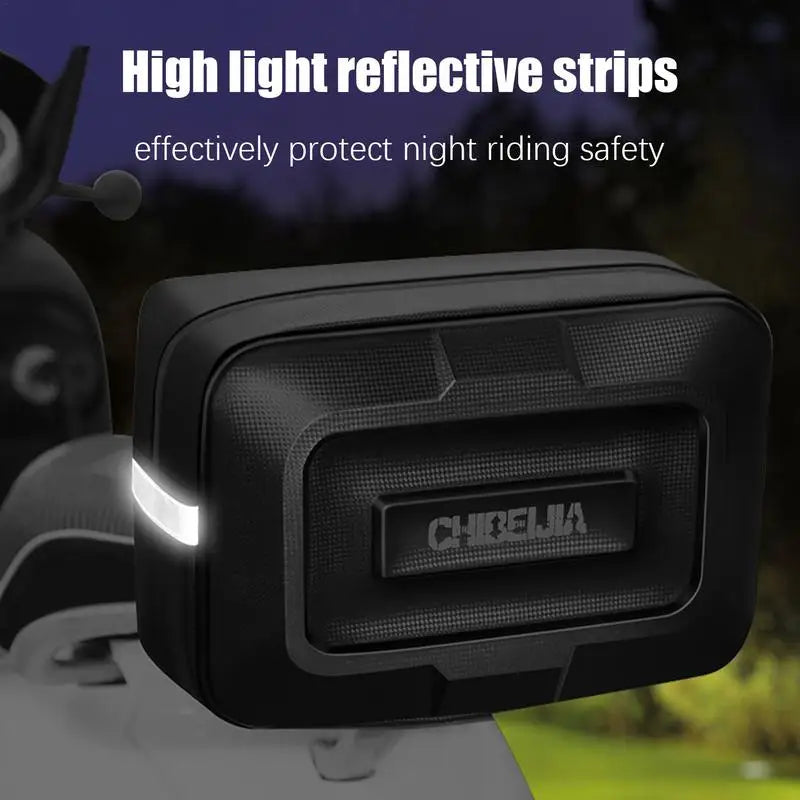 Motorcycle Tool Bag Waterproof Motorcycle Seat Bag Reflective Strip Motorcycle Trunk 9L Large Capacity Scooter Motorcycle Tail