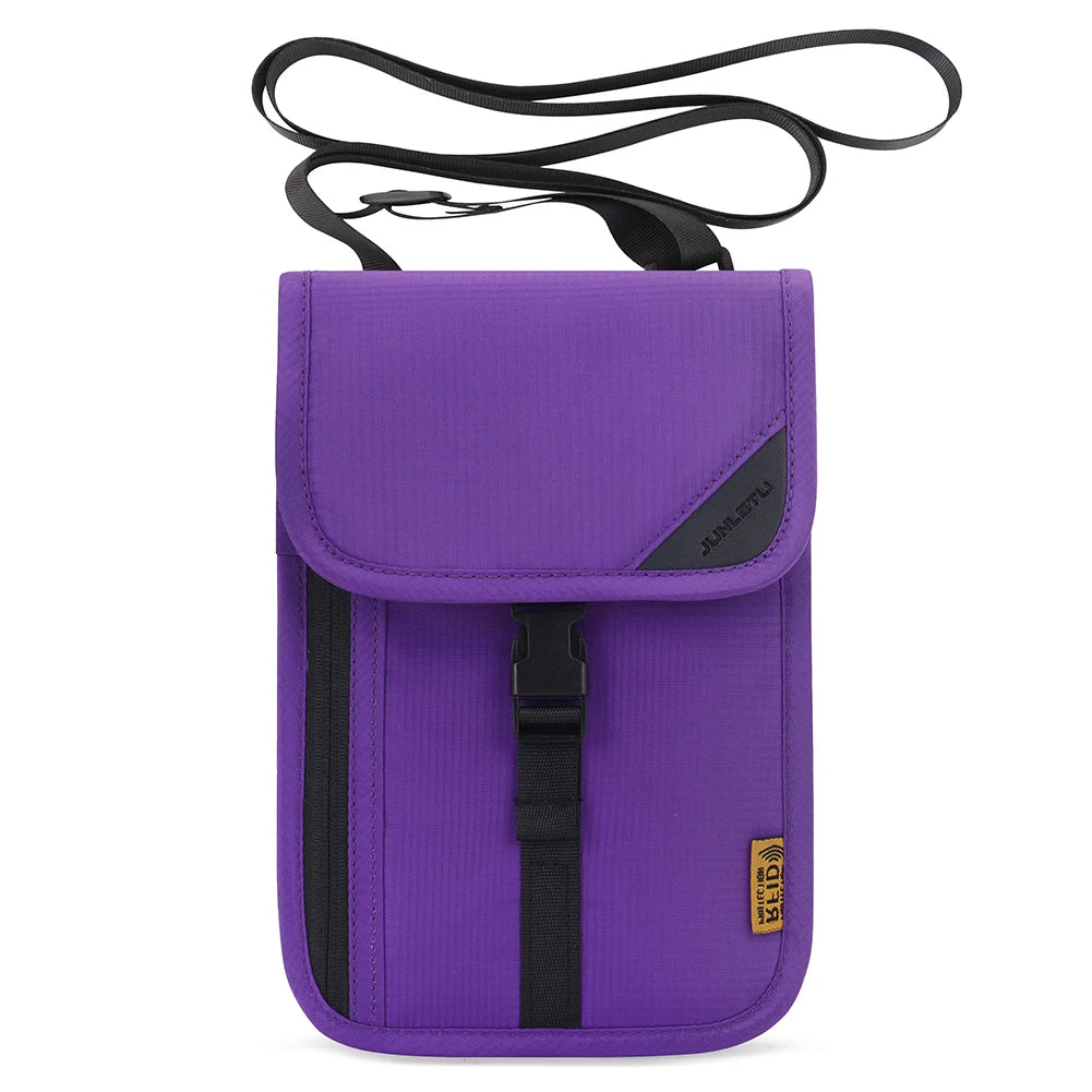 Waterproof Nylon Waist Bag Purse Anti-theft Money Document Card Storage Bag Portable Neck Wallet Mobile Phone Bag Passport Pouch