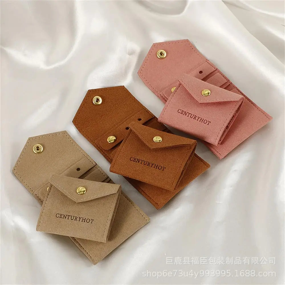 Ultra Fine Fiber Multiple Solid Color Portable Multifunctional Mini Storage Bag Foldable Practical Jewelry Roll