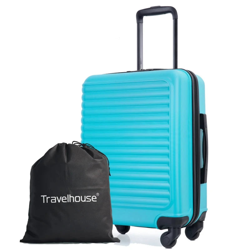 Travelhouse 20" Carry on Luggage Lightweight Hardside Suitcase with Spinner Wheels