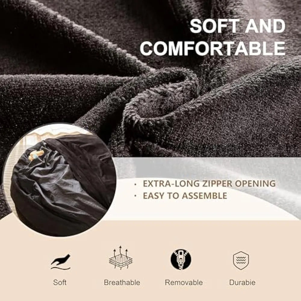 Bean Bag Sofa, 5FT for Adults Oversize Floor Beans Bags ,Memory Foam Giant Beans Bags, Lounger Versatile Design, Beans Bag Sofas