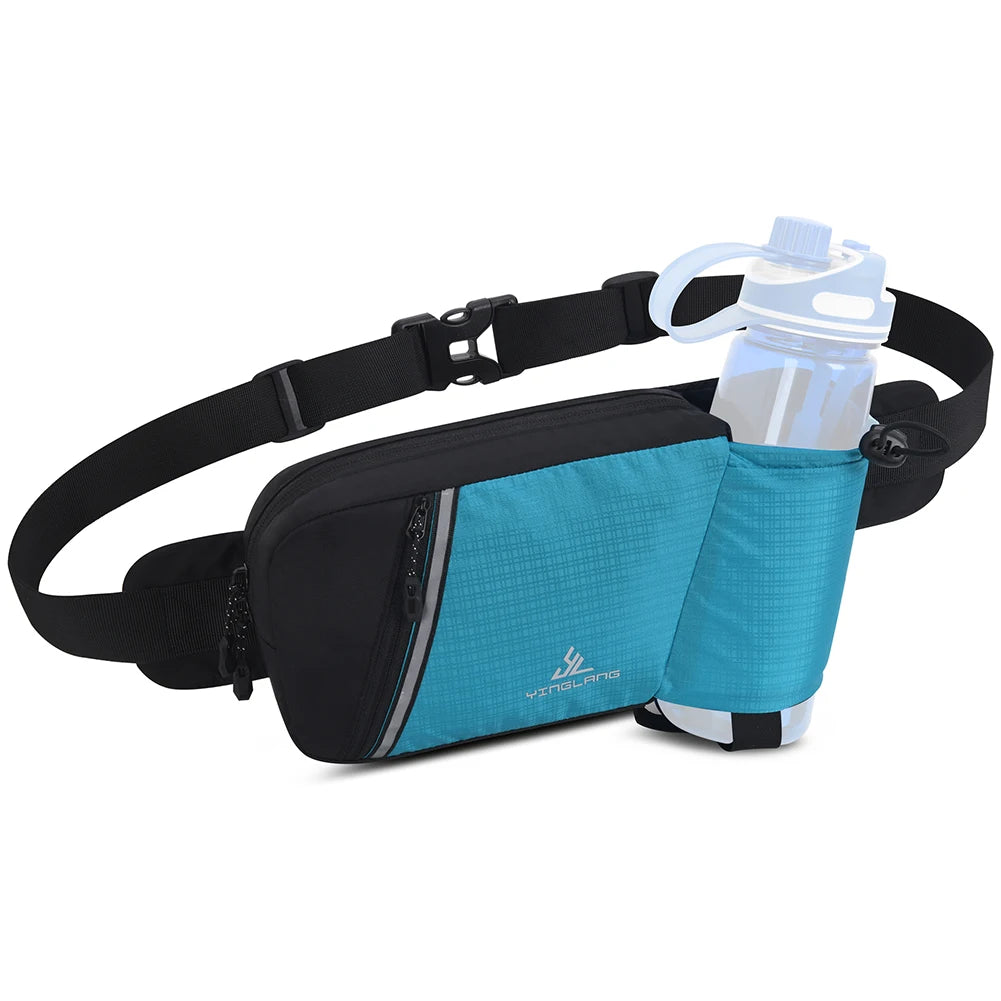 Water Bottle Holder Running Waist Bag Adjustable Hydration Hip Packs Hiking Belt Bum Bags for Running Walking Traveling