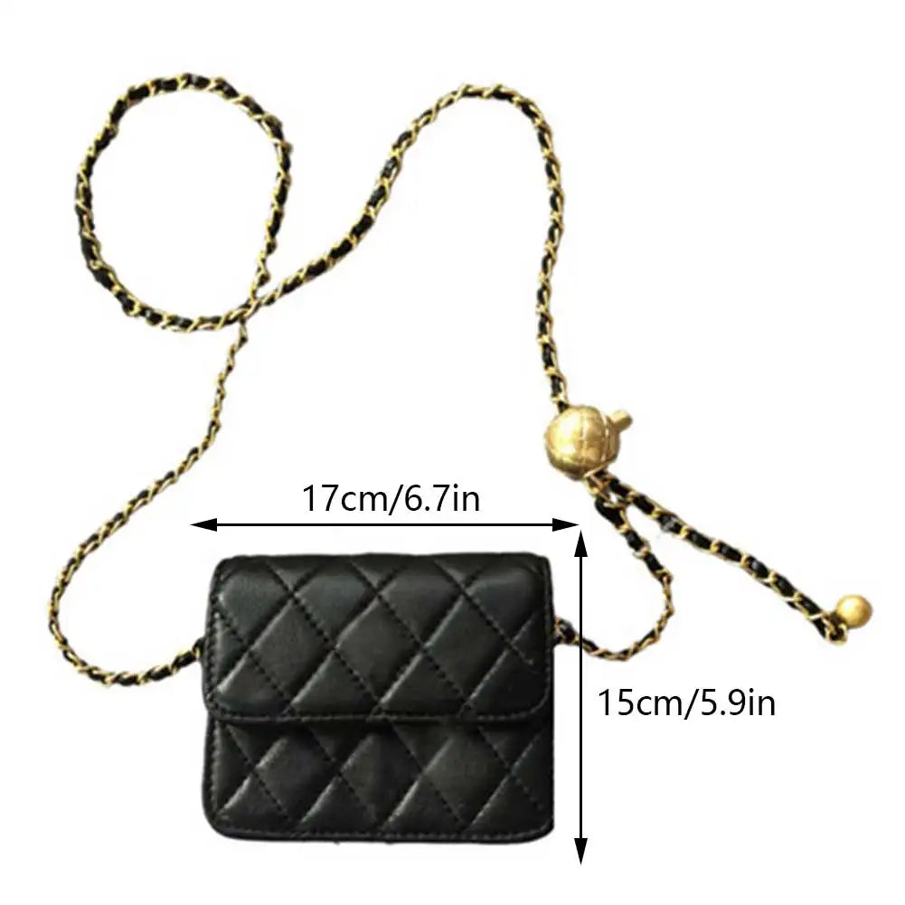 Women Mini Belt Bag Versatile Quilted Crossbody Purse Trendy Satchel Sling Purse Leather Hobo Bag Girl Stylish Purse
