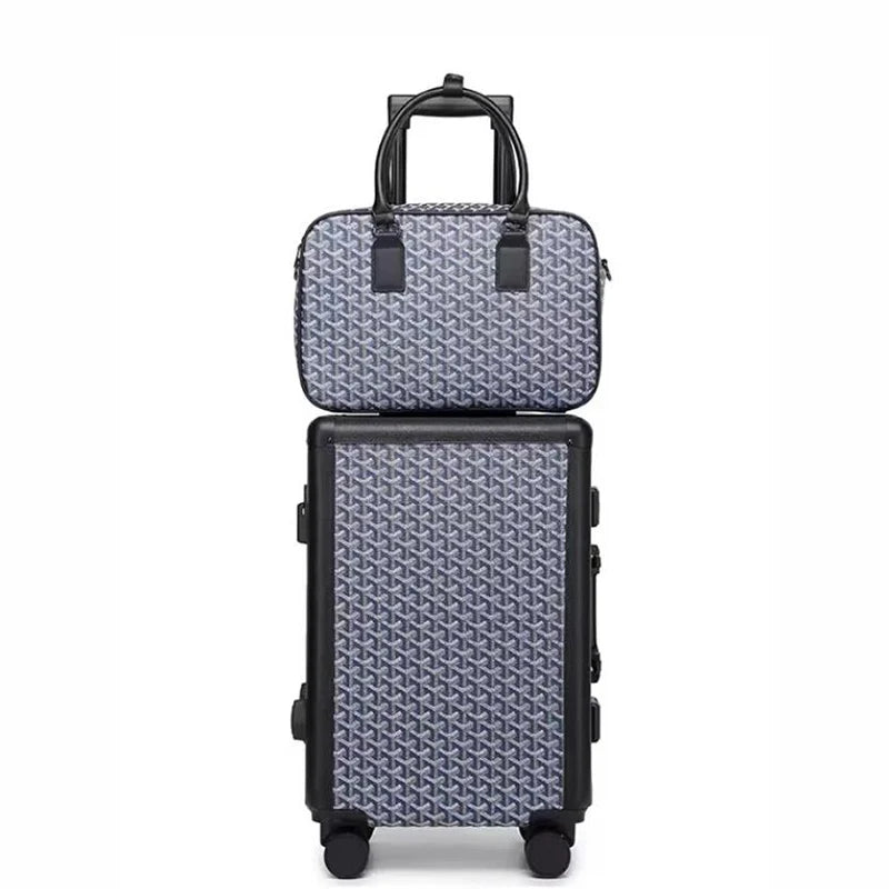 Formsia 20"24" Inch Women Spinner Retro Aluminum frame Trolley Bag Travel Suitcase Set Hand Luggage On Wheel