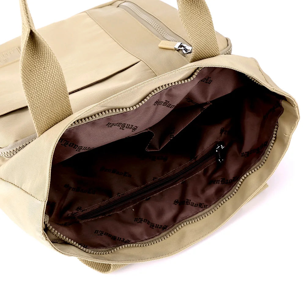 Women Single Shoulder Bag Large Capacity Shopping Bag Multi-pockets Stylish Shoulder Purse Waterproof Outdoor Travel Bag