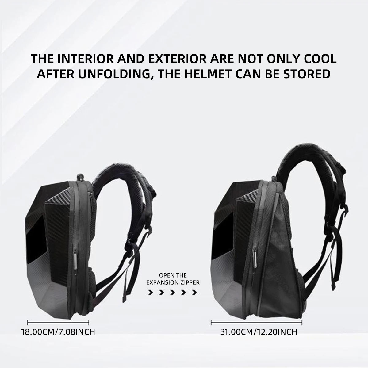 Motorcycle LED Screen Display Cycling Bag Outdoor Riding Helmet Hard Shell Backpack Large Capacity Dynamic Eye Backpack APP DIY