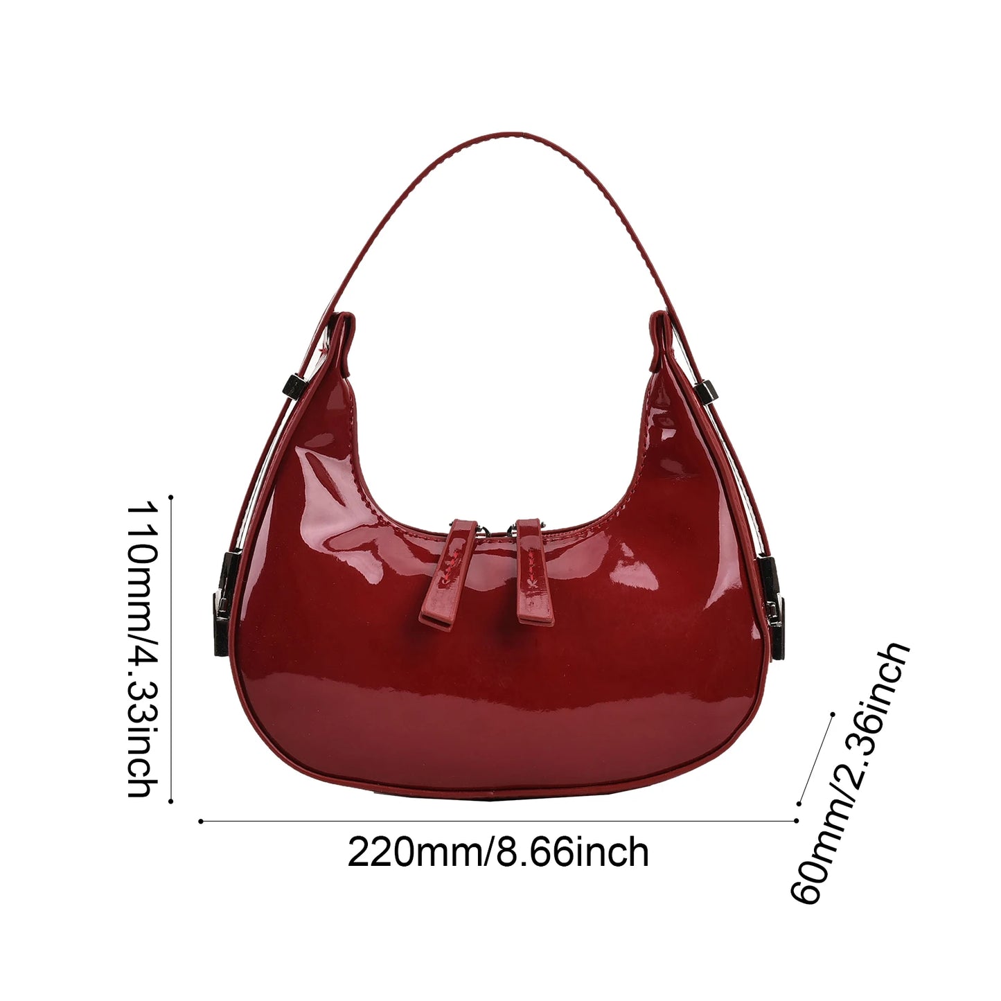 Women Leather Shoulder Bag Casual Vintage Tote Bag Chic Underarm Bag Satchel Clutch Travel Dating Purse