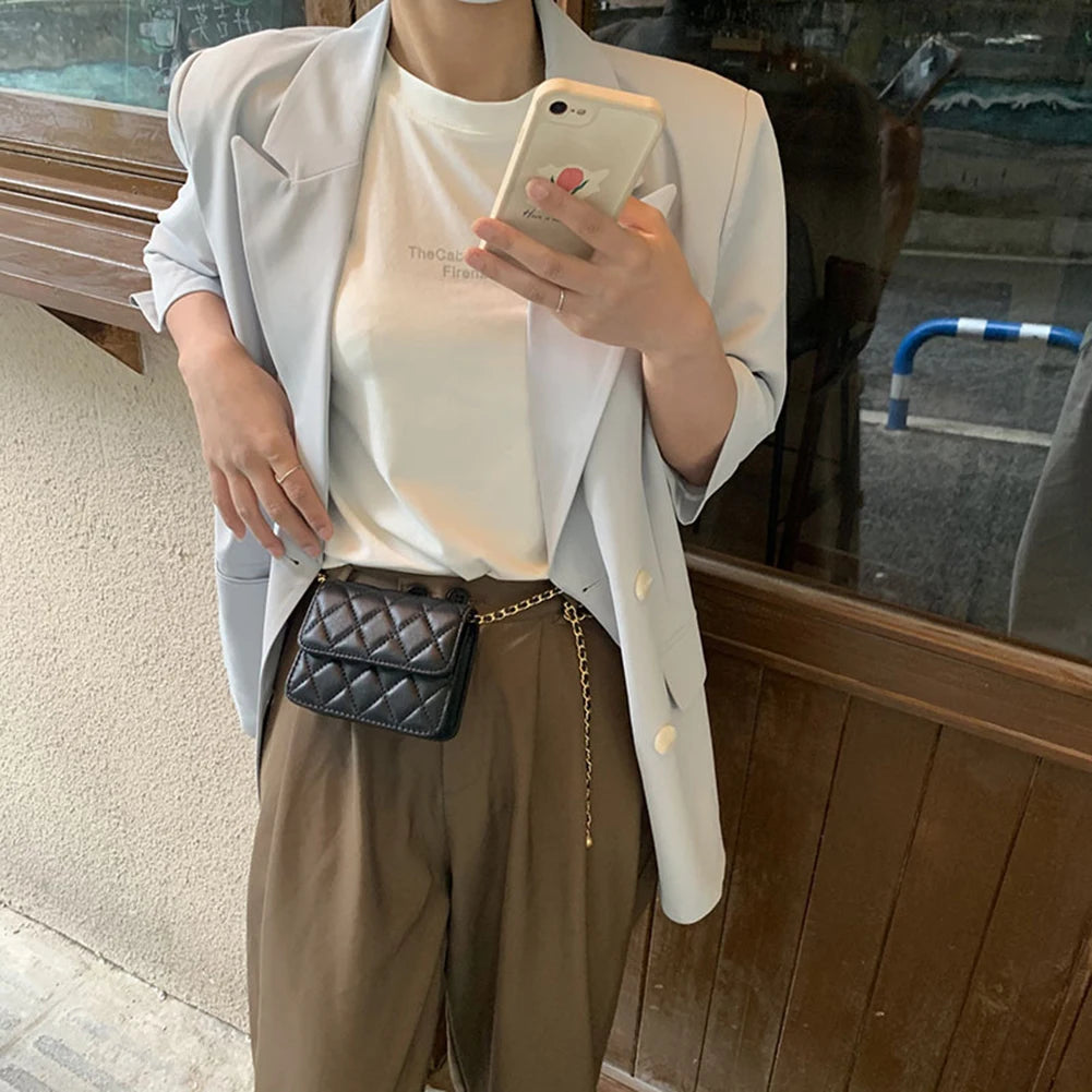 Women Mini Belt Bag Versatile Quilted Crossbody Purse Trendy Satchel Sling Purse Leather Hobo Bag Girl Stylish Purse