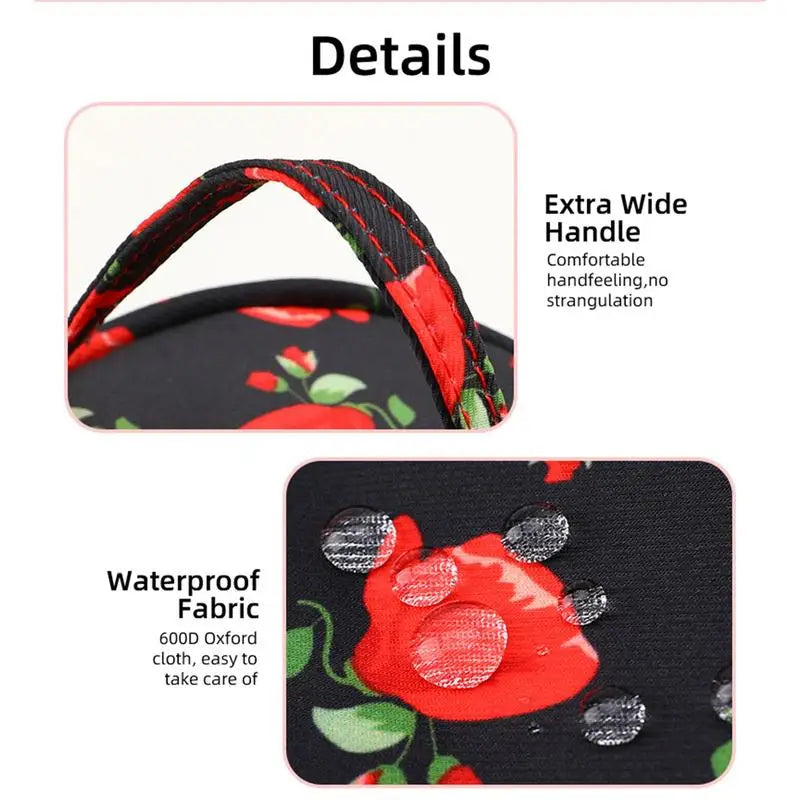 Knitting Project Bag Oxford Fabric Yarn Tote Bag With Zipper Yarn Storage Organizer Portable Yarn Barrel Bag For Yarn Balls