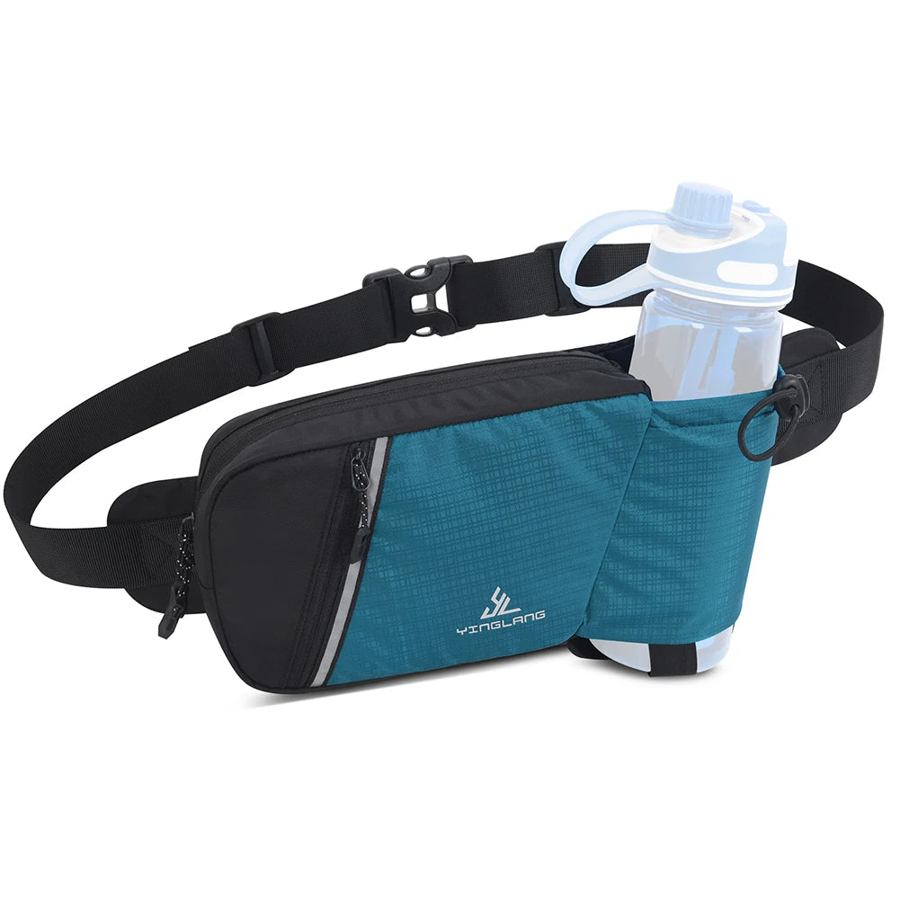 Water Bottle Holder Running Waist Bag Adjustable Hydration Hip Packs Hiking Belt Bum Bags for Running Walking Traveling
