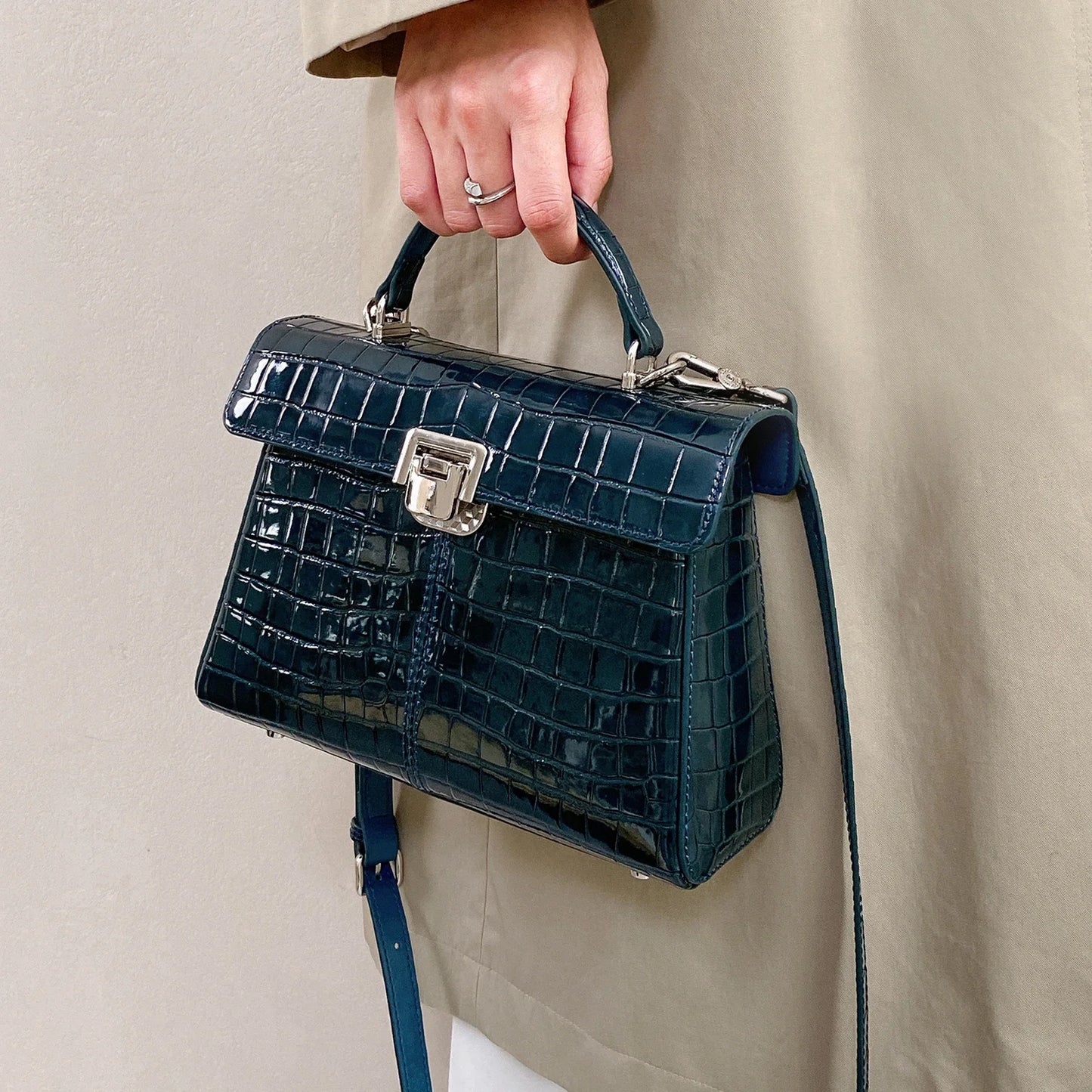 ITAMOOD Women Handbag with Adjustable Shoulder Strap Leather One Shoulder Crossbody Bag Original Designer Brand Valentine Gift