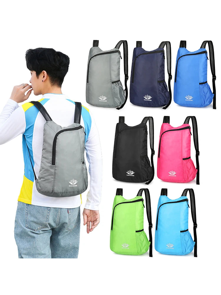10L Lightweight Portable Backpack Foldable Waterproof Outdoor Hiking Bag Folding Ultralight Pack for Women Men Travelling Hiking