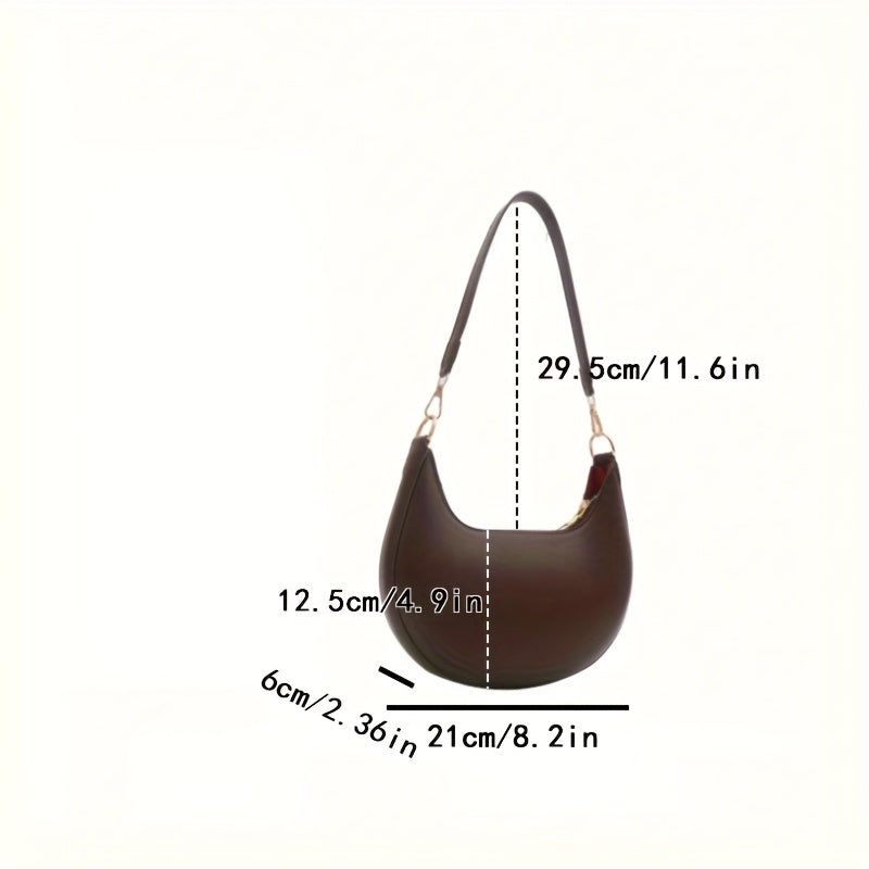 Store Manager's Pick French Style Women's Crescent Crossbody Shoulder Tote Bag Fashion Versatile for Dates Parties Shopping Travel Large Capacity Minimalist High-Quality Lightweight Gift Coffee Brown Red Black Must-Have