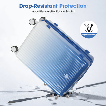 3pcs 20inch Luggage Set - Fashion Durable, Lightweight, And Secure Travel Companion With Spinner Wheels, TSA Lock, And Multi