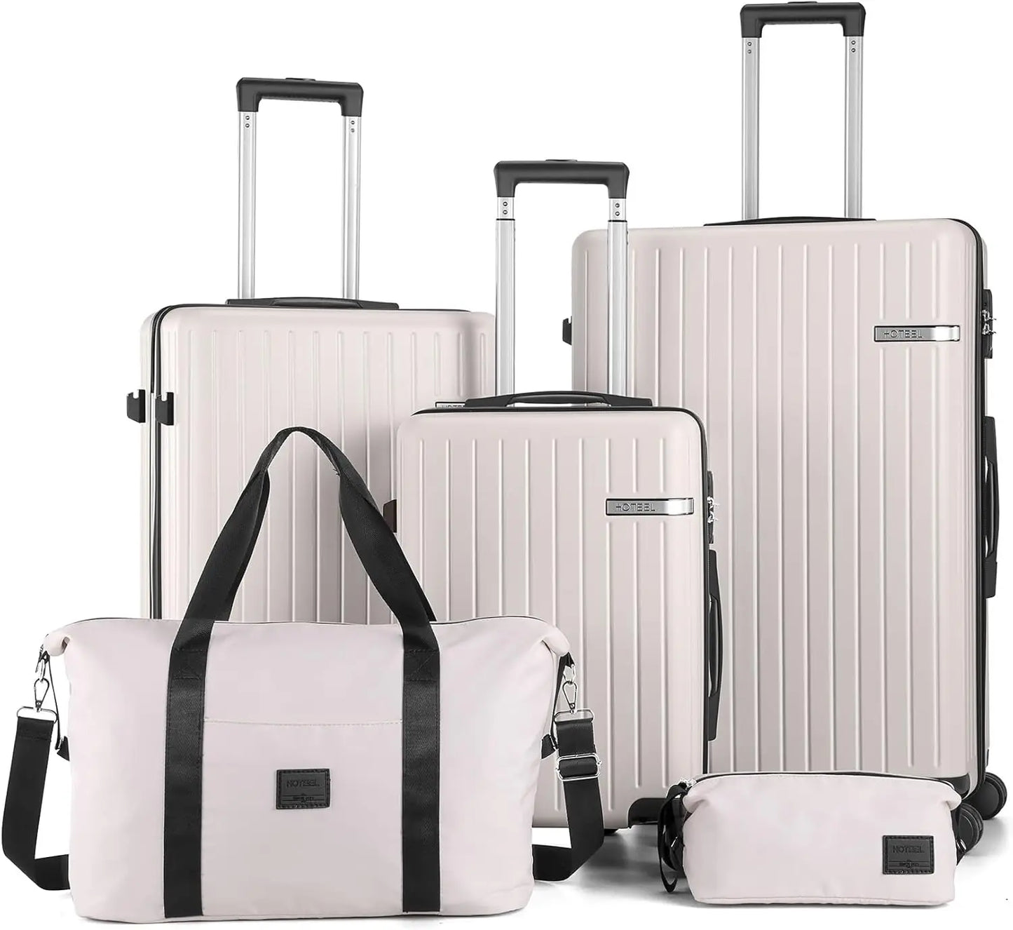 5 Piece Carry On Luggage Sets ABS PC Suitcases With Wheel Hardshell 20/24/28 inch Luggage Travel Case With Duffel Bag Travel Bag