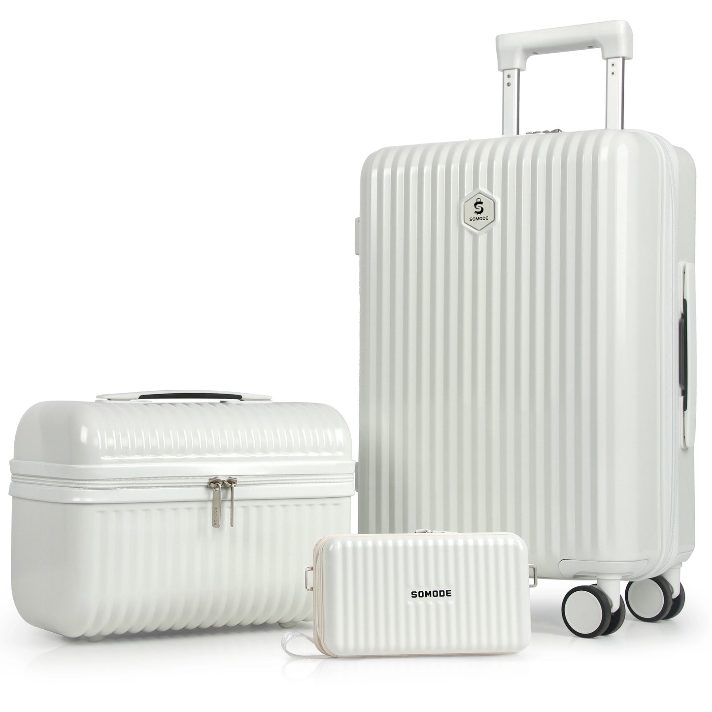 3pcs 20inch Luggage Set - Fashion Durable, Lightweight, And Secure Travel Companion With Spinner Wheels, TSA Lock, And Multi