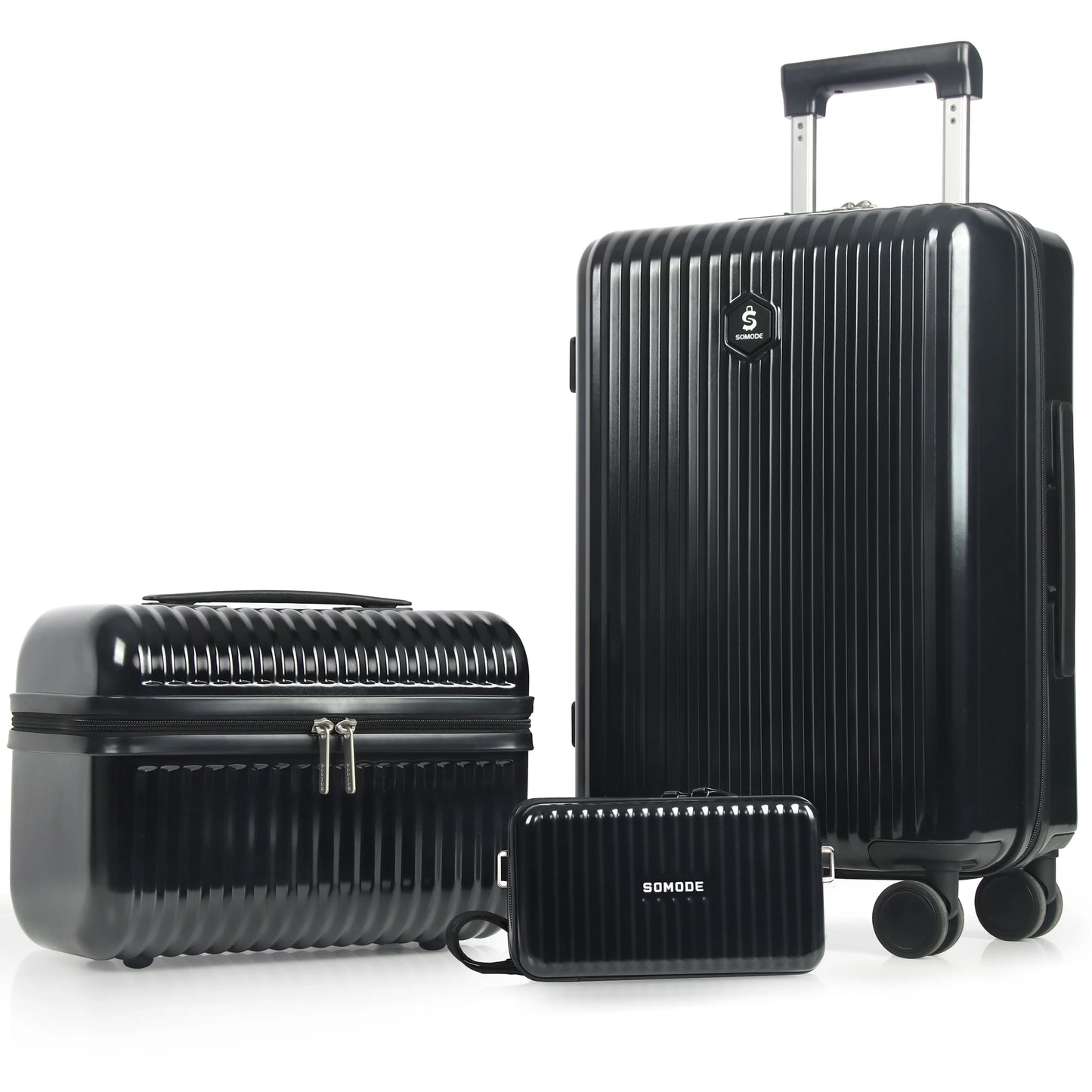 3pcs 20inch Luggage Set - Fashion Durable, Lightweight, And Secure Travel Companion With Spinner Wheels, TSA Lock, And Multi