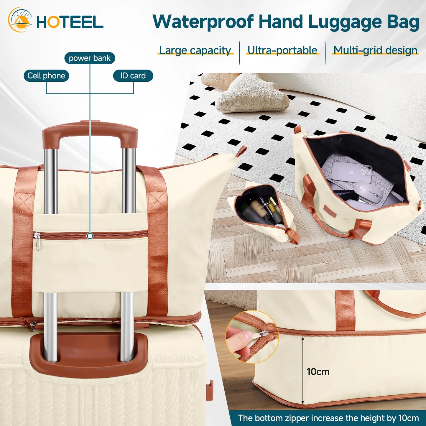 6 Piece Luggage Set With Spinner Wheels Carry On Suitcase Set Duffel&Toiletry Bag With TSA Lock ABS+PC For Business Travel ﻿