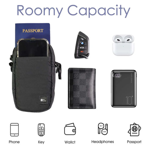 Portable carrying Storage Bag New Multifunctional Crossbody Bag, Convertible Essential Passport Bag For Waterproof Nylon