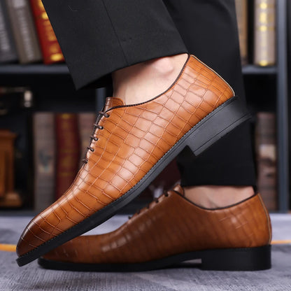 Men's Casual Business Formal Leather Oxfords Shoes Male Wedding Party Office Gentleman Shoes