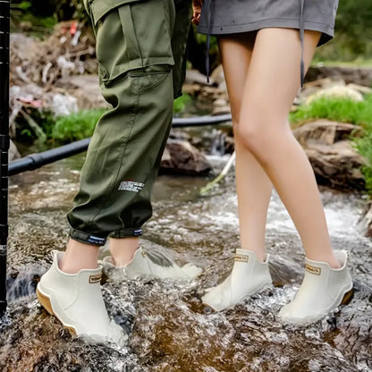 Trendy Outdoor Kitchen Non-slip Rain Boots, Motorcycle Waterproof Shoes, Rain Shoes Rubber Shoes Water Shoes Fishing Shoes For W