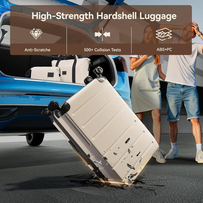 3pcs Luggage Set ABS+PC Hardshell Carry On Suitcase With Spinner Wheel TSA Lock Suit Case For Plane Travel Business Packing Box