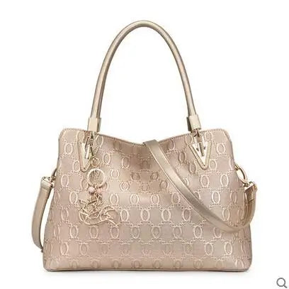 FOXER Women Big Cowhide Shoulder Bag Female Split Leather Handbag Fashion Lady Tote Large Capacity Top Handle Bag