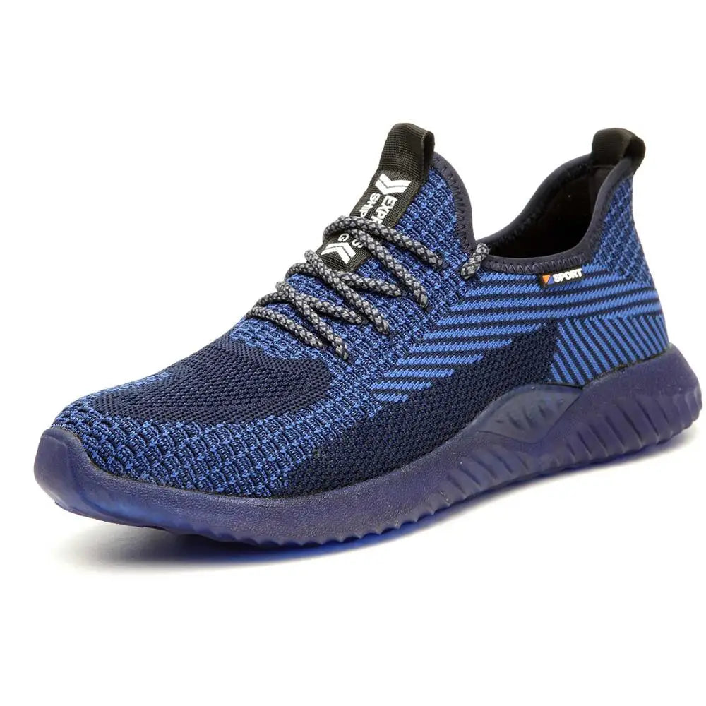SUADEX Men Steel Toe Safety Work Shoes Breathable Lightweight Comfortable Industrial Construction Shoes Puncture Proof Antislip
