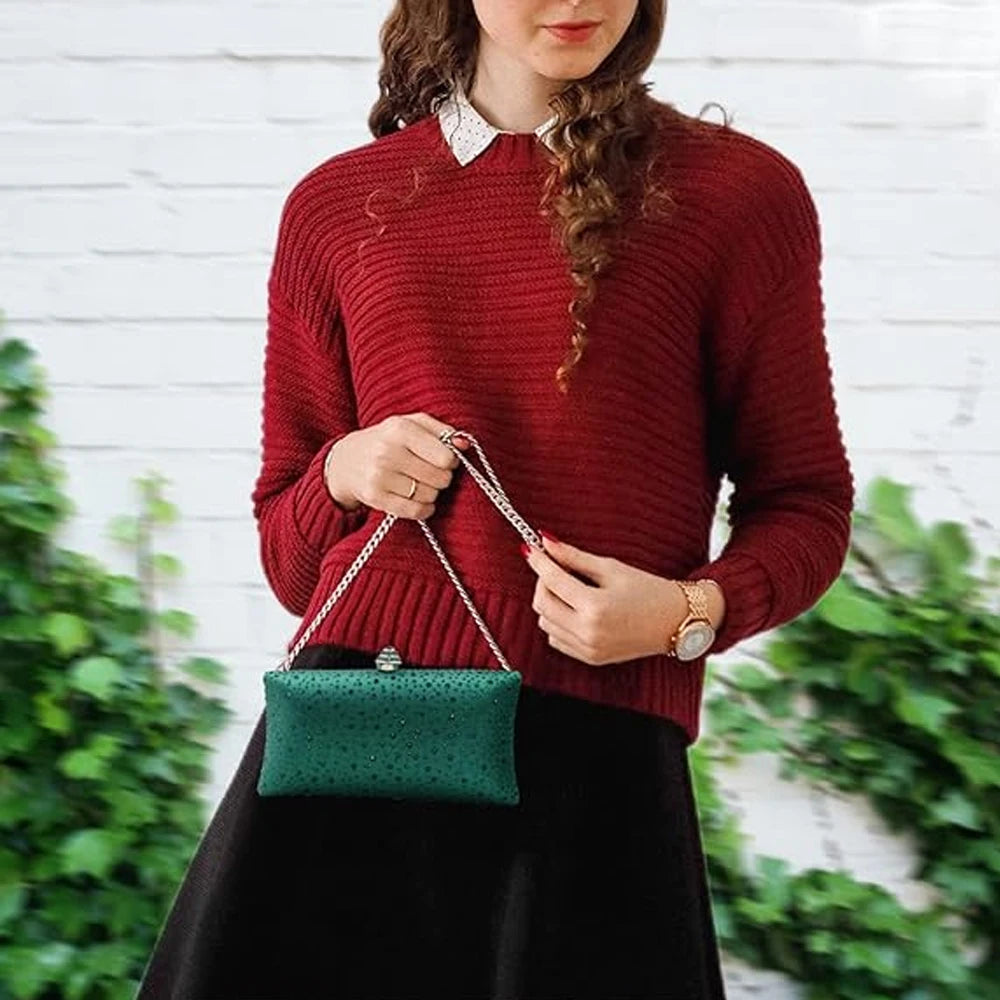 Fashion Luxury Women Clutch Bag With Rhinestone Exquisite Design For Women Party Wedding Shoulder Bag Handbag Evening Bag