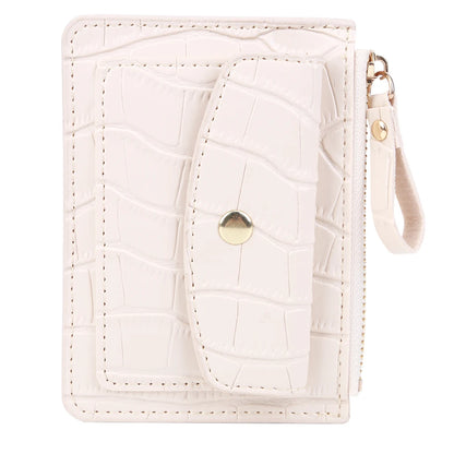 Women Simple Card Bag Multi-Slot Fashion Short Wallet Solid Color Casual Money Wallet Daily Bag for Ladies