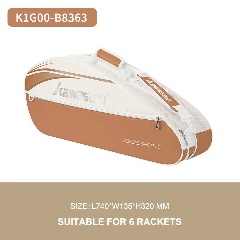 Kawasaki Portable Badminton Racket Bag K1G00-B8363 (Suitable For 6 Rackets) Convenient Carry Sport Gym Bag